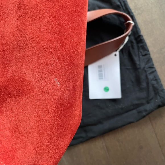 NWT Orciani Suede Tote Orange - Picture 11 of 11